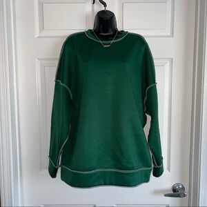 Green Pullover Sweatshirt – Size L, Soft Stretchy Fit